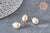 Pendentif perle naturelle de culture coquillage argenté-16-17mm,porte bonheur,perle eau douce,perle naturelle blanche, l'unité G6802