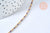 Chaine dorée 14k complète résine mauve,chaine doree,chaine plaquée or,collier,chaîne fine,création bijou,1.5mm,45.5cm- G5408