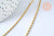 Chaine dorée fantaisie 14K, fourniture créative, chaine dorée, chaine collier, création bijoux, chaine complète,1.5 mm, 44.5cm-G918