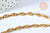 Chaine complète acier dorée 14k grain de café,chaine fantaisie, collier sans nickel, acier doré inoxydable ,chaine complète,45cm, G5801