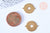 Pendentifs connecteurs ronds laiton brut boussole,connecteurs laiton,création bijoux,l'unité G6426
