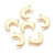Pendentif acier doré lune,breloque doré, acier inoxydable doré,pendentif sans nickel,création bijoux,15.5mm, lot de 5, G2896