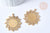 Pendentif acier dore soleil mystique,breloque doré, acier inoxydable doré, pendentif sans nickel,création bijoux,37.5mm,l'unité G5684-Gingerlily Perles